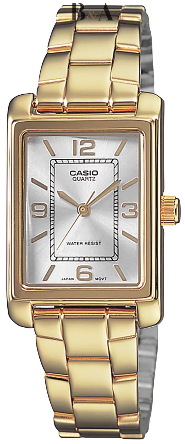 prostokątny-Zegarek-Damski-Casio-LTP-1234PG-7AEG-złoty