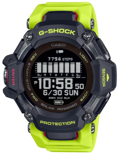 Zegarek-Męski-Casio-G-Shock-GBD-H2000-1A9ER-gps-pulsometr-limonkowy-sportowy