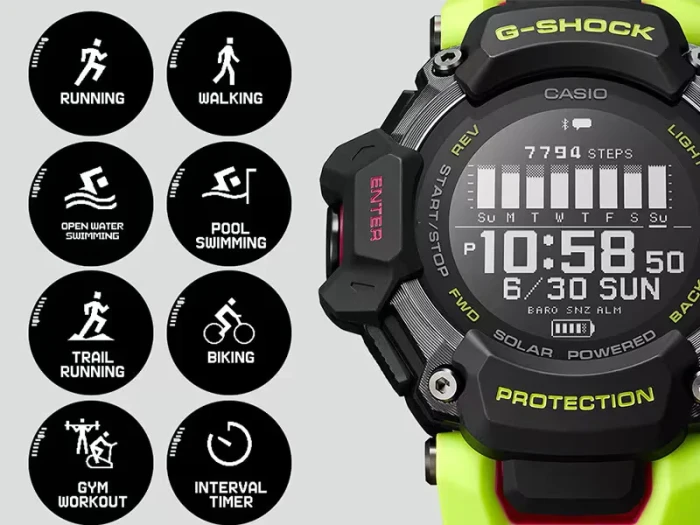 Zegarek-Męski-Casio-G-Shock-GBD-H2000-1A9ER-gps-pulsometr-limonkowy-sportowy-3