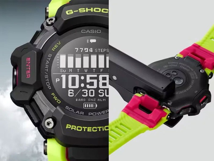 Zegarek-Męski-Casio-G-Shock-GBD-H2000-1A9ER-gps-pulsometr-limonkowy-sportowy-3