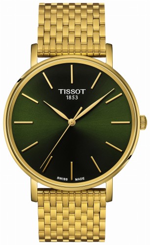Zegarek-Męski-Tissot-Everytime-Gent-40mm-T143.410.33.091.00-złoty-zielona-tarcza