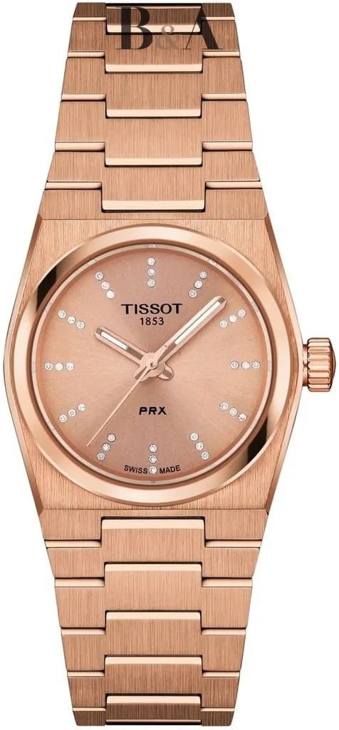 Zegarek-Damski-TISSOT-PRX-25mm-T137.010.33.506.00-różowe-złocenie