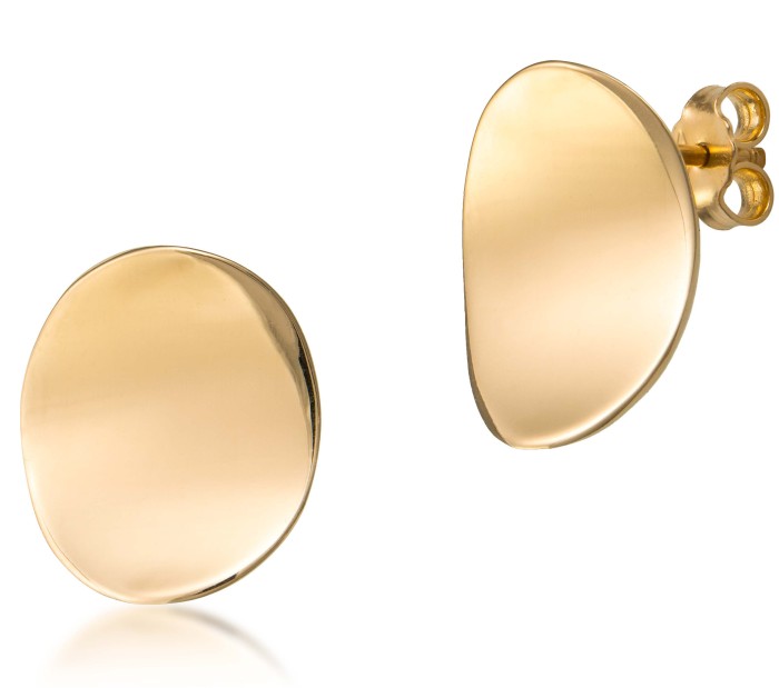 zlote-kolczyki-dallacqua-bia-585-matowe-w-ucho