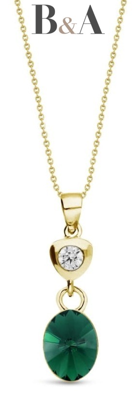 Naszyjnik-SPARK-Ovalan-Gold-Emerald-NCG41228EM