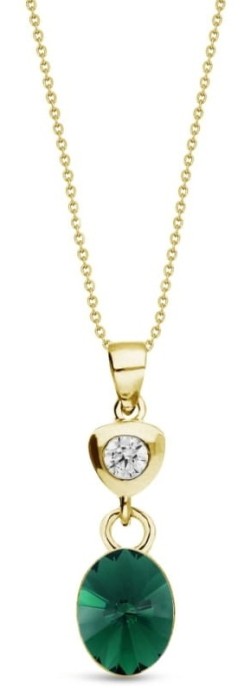 Naszyjnik-SPARK-Ovalan-Gold-Emerald-NCG41228EM