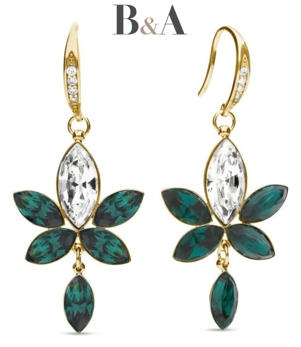 Kolczyki-SPARK-Lotus-Gold-Emerald-KWCDG4228CEM
