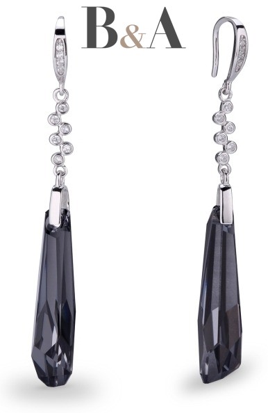 KOLCZYKI-SPARK-STIRIA-SILVER-NIGHT-KW6017SN