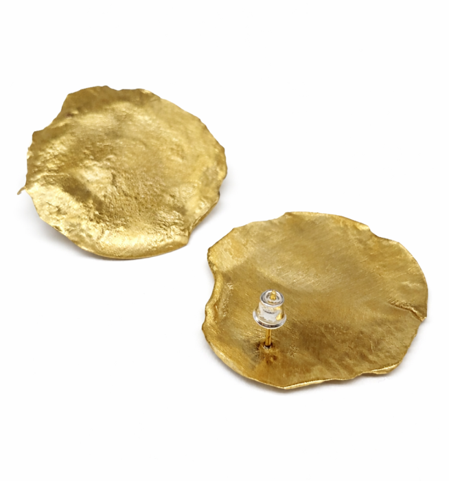 KRAUZA-Kolczyki-Nieregularne-Barokowe-4cm-srebro-zlocone