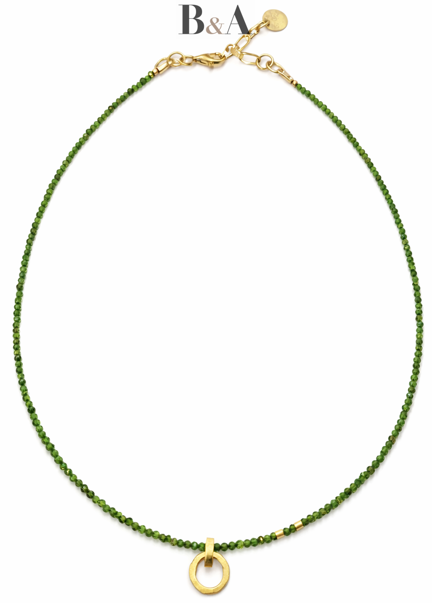 KRAUZA-Naszyjnik-Choker-z-Diopsydem-i-Zawieszką
