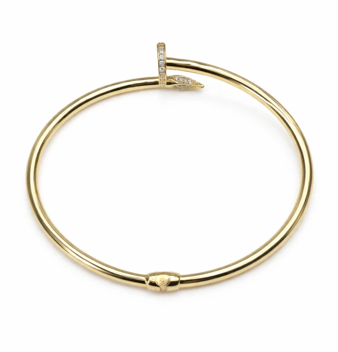 zlota-damska-bransoletka-z-gwozdzem-585