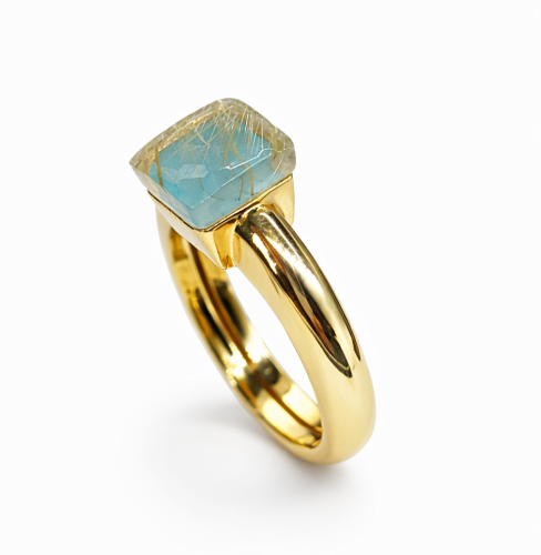 Złoty-Pierścionek-z-Turkusem-oraz-Złotym-Kwarcem-Rutylowym-Dall'Acqua-pr.585-1