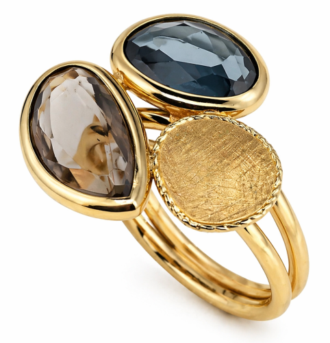 Złoty-Pierścionek-Gemma-z-Kwarcem-i-Topazem-Dall'Acqua-pr.585-damski-gemma