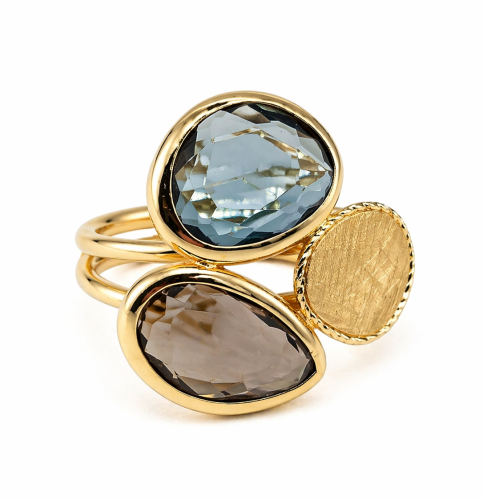 Złoty-Pierścionek-Gemma-z-Kwarcem-i-Topazem-Dall'Acqua-pr.585-damski-gemma-1