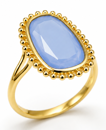 Złoty-Pierścionek-z-Chalcedonem-Dall'Acqua-pr.585-14k-damski-nowoczesny-klsyczny