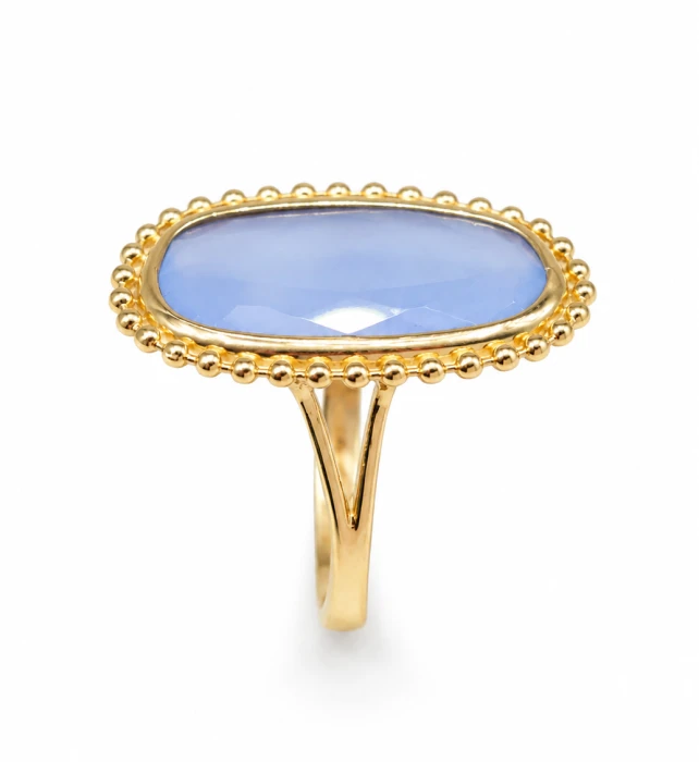 Złoty-Pierścionek-z-Chalcedonem-Dall'Acqua-pr.585-14k-damski-nowoczesny-klsyczny -3
