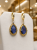 Złote-wiszące-Kolczyki-z-Chalcedonem-Dall'Acqua-pr.585-14k-damskie-klasyczne-1