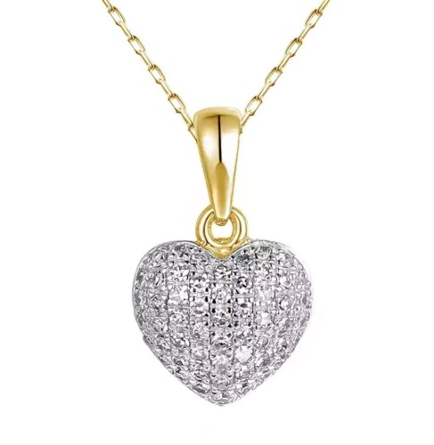 Złota-Zawieszka-Serce-z-55-Diamentami-0,13-ct-H/SI-ADIAMO-P32516-Y-próba-585