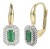 Złote-Kolczyki-ze-Szmaragdami-i-96-diamentami-0,18-ct-H/SI-ADIAMO-E87499-YW-P-EM–próba-585