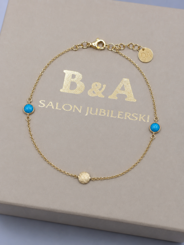 Złota-Bransoletka-z-Turkusem-Dall'Acqua-próba-585-10909-1