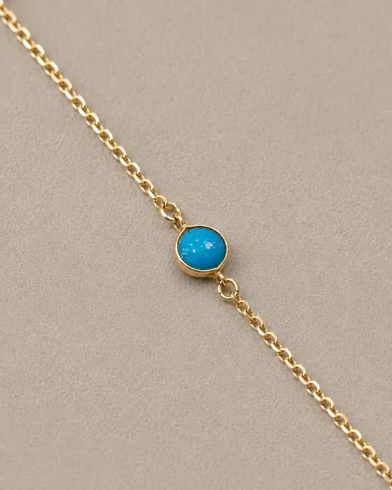 Złota-Bransoletka-z-Turkusem-Dall'Acqua-próba-585-10909-0