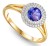 Złoty-Pierścionek-z-Tanzanitem-0.63ct-i-Diamentami-0,10-ct-H/SI1-ADIAMO-próba-585-jubiler-bia