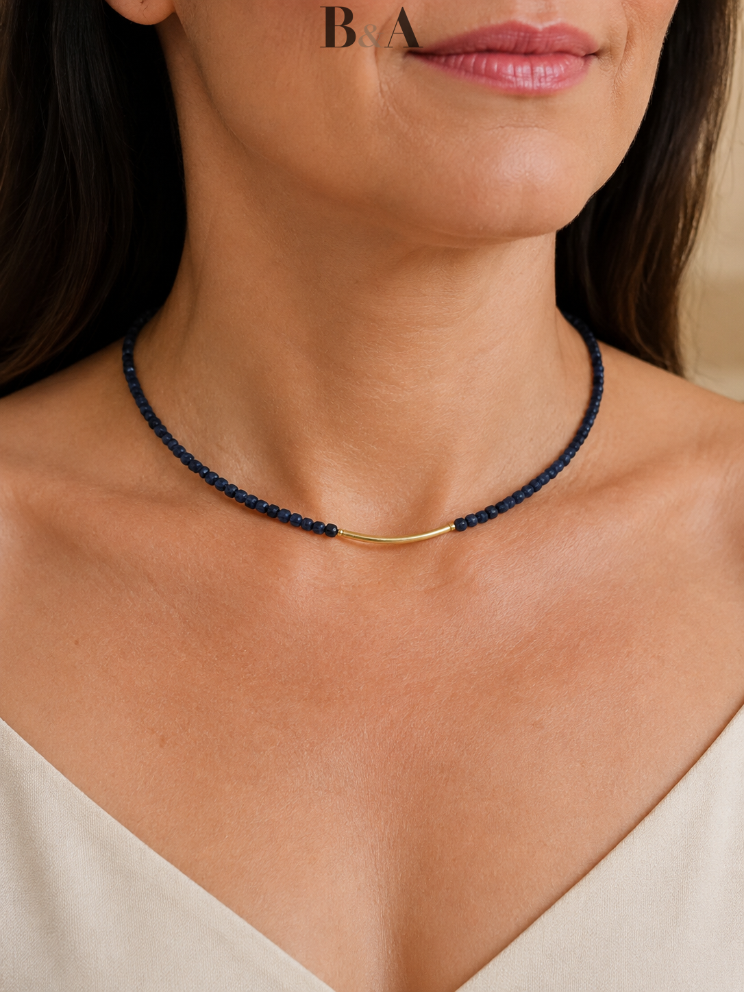 Krauza-design-naszyjnik-choker-z-szafirami-zlocony-jubiler-ostrów