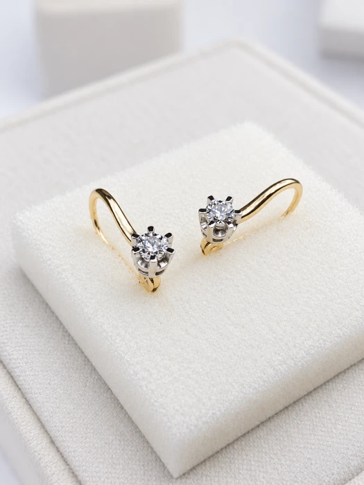 Złote-Kolczyki-z-Diamentami-0,11-ct-H/SI-ADIAMO-E54803-yW-P-próba-585-1
