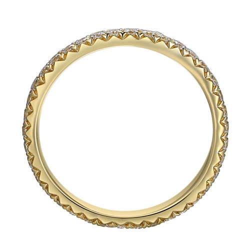 Złoty-Pierścionek-Obrączka-z-Brylantami-0,5-ct-H/SI-ADIAMO-R78435-Y-próba-585-Rozmiar-16a