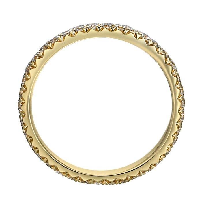 Złoty-Pierścionek-Obrączka-z-Brylantami-0,5-ct-H/SI-ADIAMO-R78435-Y-próba-585-Rozmiar-16a