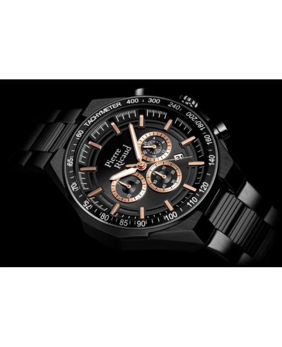 Zegarek-męski-Pierre-Ricaud-P97032.B1R4CH-49mm-z-czarną-tarczą-chronografu-i-czarną-stalową-bransoletą-PVD0