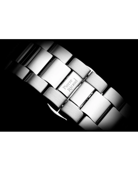 Zegarek-męski-Pierre-Ricaud-P97045.5114CH-z-czarną-tarczą-chronograf-skalą-tachymetryczną-i-srebrną-stalową-bransoletą6