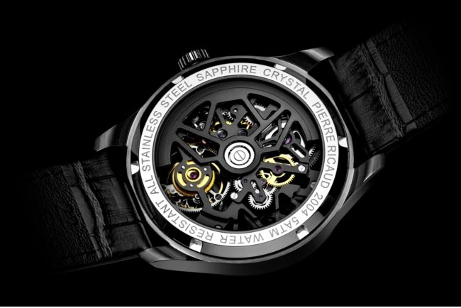 zegarek-meski-z-limitowanej-edycji-Pierre-Ricaud-P2004.S2R6A-tourbillon-Skeleton-z-odsłoniętym-mechanizmem-detalami-w-kolorze-różowego-złota-i-czarnym-skórzanym-paskiem12
