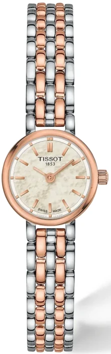 Zegarek-damski-Tissot-Lovely-T140.009.22.111.01-z-tarczą-z-białej-masy-perłowej-i-bransoletą-w-kolorze-srebrnym-i-różowego-złota