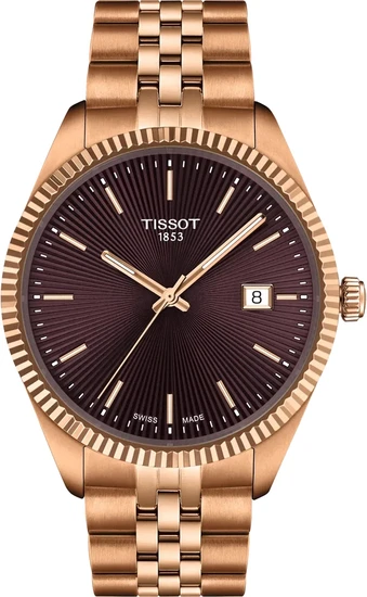 Zegarek-męski-Tissot-Ballade-40-mm-T156.410.33.371.00-z-bordową-tarczą-bransoletą-w-kolorze-różowego-złota