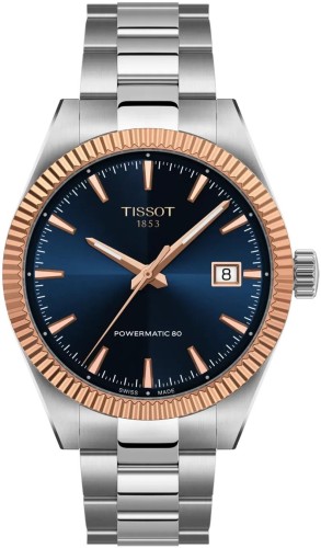 Zegarek-męski-Tissot-Gentleman-T934.807.41.041.00-z-granatową-tarczą-lunetą-z-18-karatowego-różowego-złota-i-stalową-bransoletą