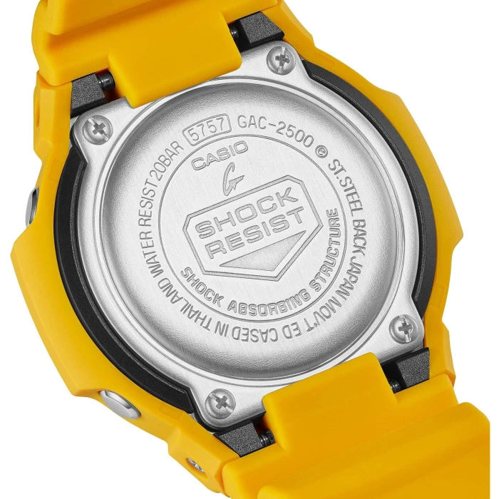 Żółty-zegarek-Casio-G-SHOCK-GAC-2500-9AER-z-analogową-tarczą-srebrzystymi-wskazówkami-datownikiem-Multi-Mission-Date4