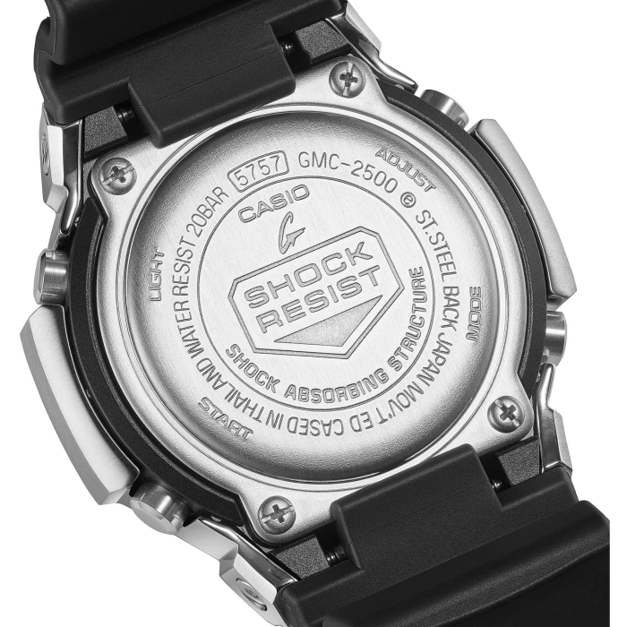 Zegarek-męski-Casio-G-SHOCK-GMC-2500-1AER-z-czarną-tarczą-srebrzystą-stalową-lunetą-i-czarnym-paskiem-sportowy-g-steel6
